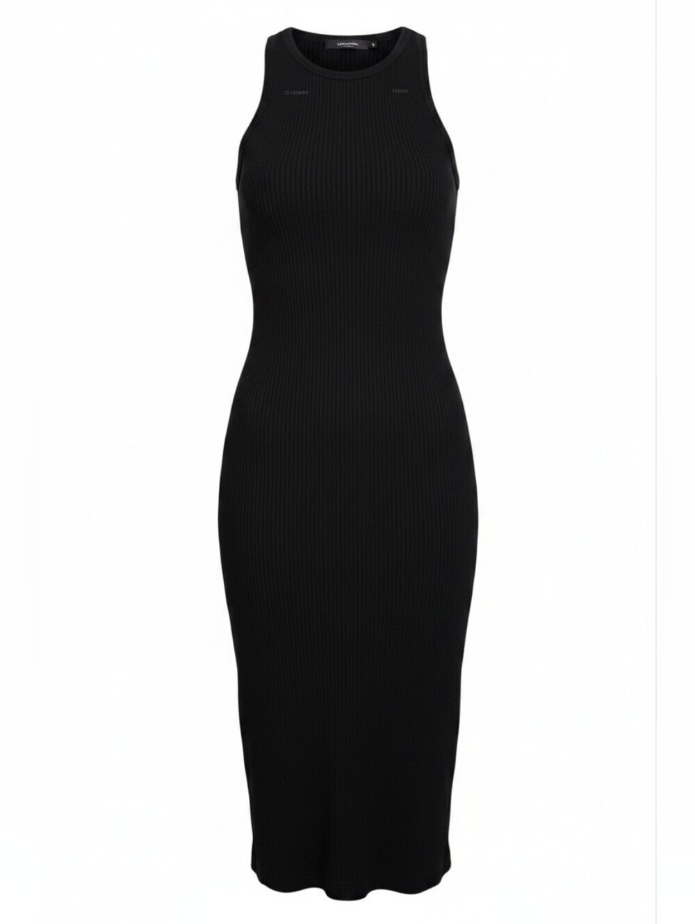G-Star Raw Ribbed Slim Knit Midi Tank Dress In Black Size Small